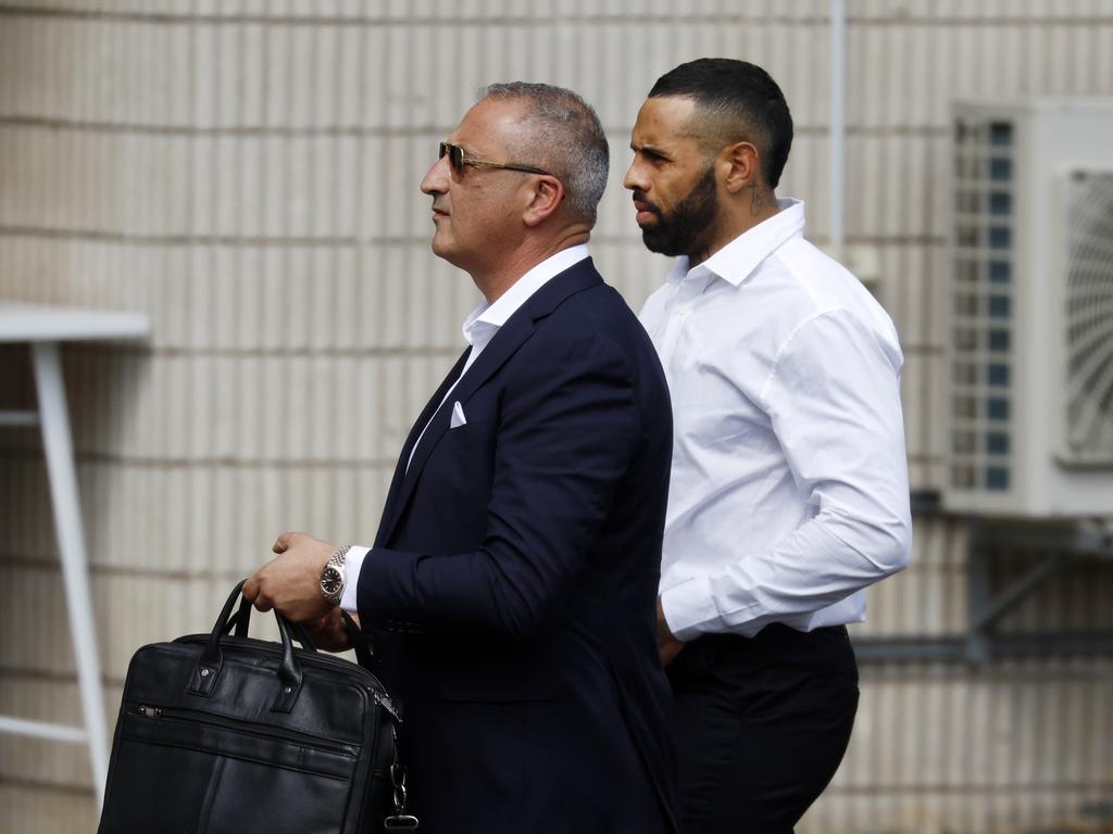 Mario Tartak (L) pictured with his client Josh Addo-Carr. Picture: Jonathan Ng