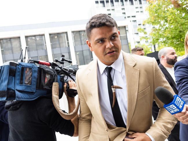 Latrell Mitchell arrives at court. Picture: NCA NewsWire / Gary Ramage