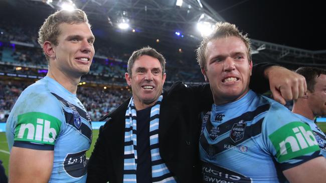 Brad Fittler and the Trbojevic brothers had grown close over the years. Picture: Cameron Spencer/Getty Images