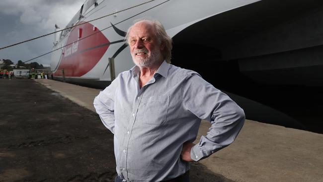 Robert Clifford of Incat with new ferry Buccoo Reef that will be used in Trinidad and Tobago. Picture: NIKKI DAVIS-JONES