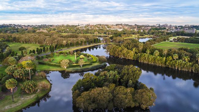 The sprawling Centennial Park is next door to the new green space that will occupy half of Moore Park Golf Course. Picture: Great Sydney Parklands