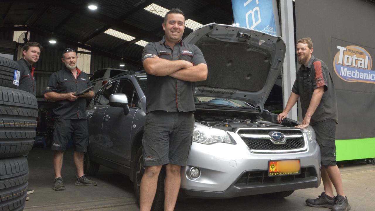 Toowoomba Total Mechanical team Cody Slatter, James Cornford, Michael Telford and Martin Holmes have been voted Toowoomba's Best Mechanic for the fifth time. Picture: Kate Stephenson