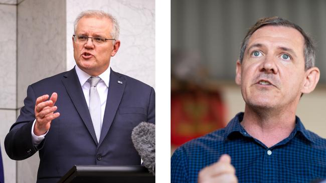 Prime Minister Scott Morrison and Chief Minister Michael Gunner.