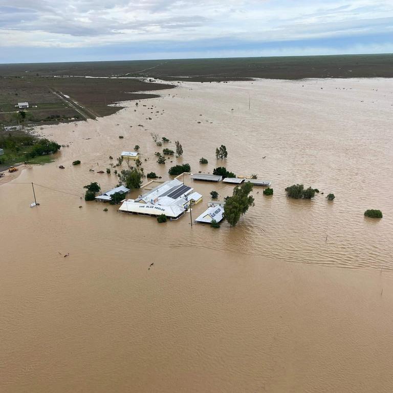 Flooding at Kynuna in Queensland's West following ex-Tropical Cyclone Kirrily.