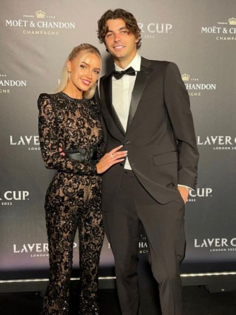 Morgan Riddle travels with her boyfriend Taylor Fritz. Picture: Morgan Riddle/Instagram