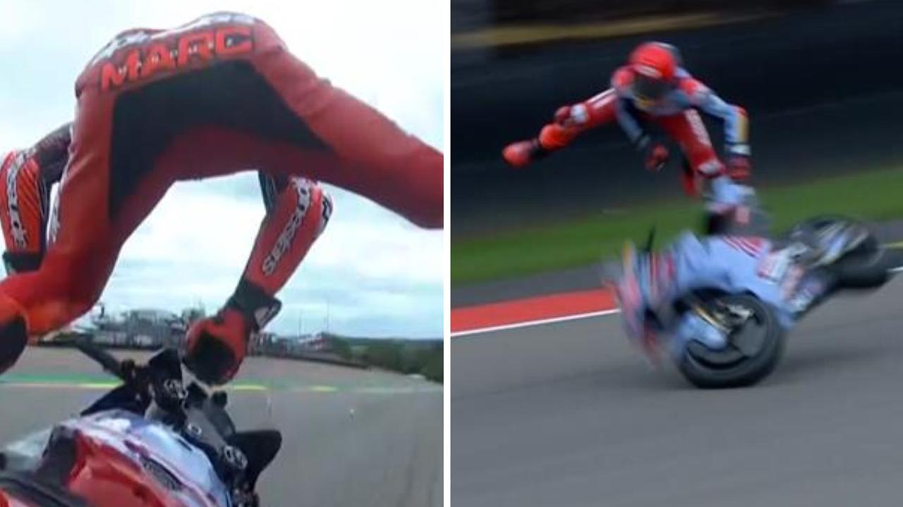 Marc Marquez was involved in a terrfiying crash in Germany.