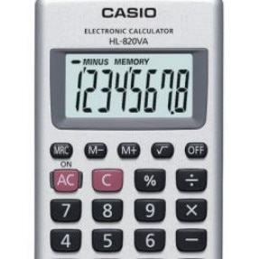 The Casio electronic calculator model HL-820VA does not comply with mandatory standards for products containing button/coin batteries. Picture: Supplied