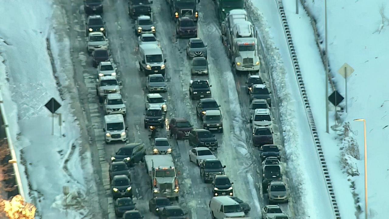 Chaos as motorists trapped on frozen Virginia highway for up to 24 ...