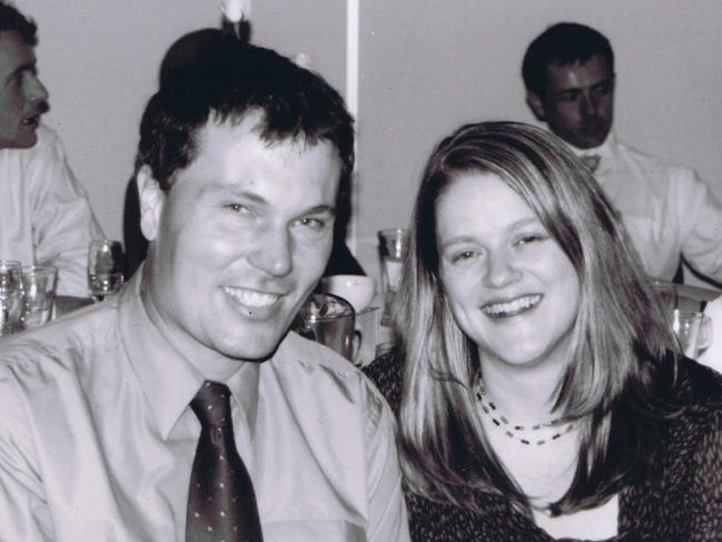 Toby Pieters and Dianne Gardiner in their early dating days. They met via an online meeting site in 2001 and recently celebrated 19 years together. Picture: Supplied/Dianne Gardiner