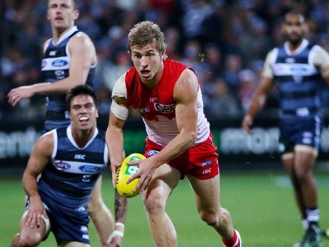 Kieren Jack in action for the Sydney Swans.