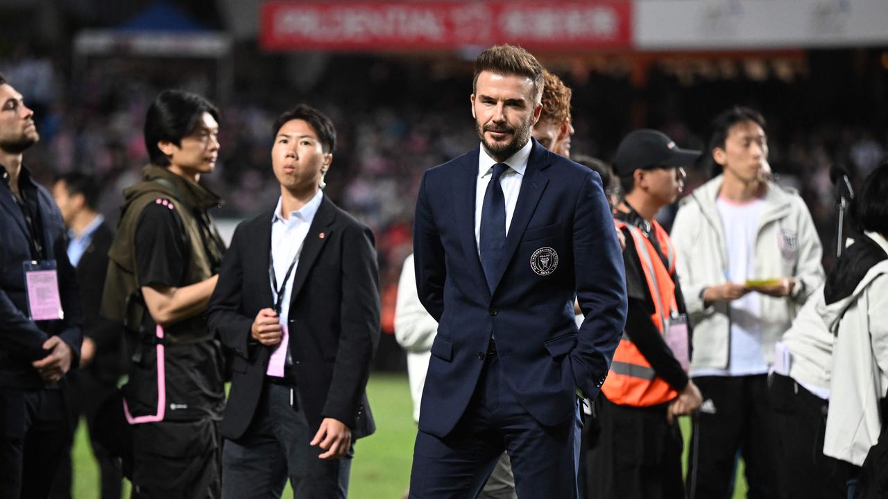 David Beckham was booed off the pitch. (Photo by Peter PARKS / AFP)