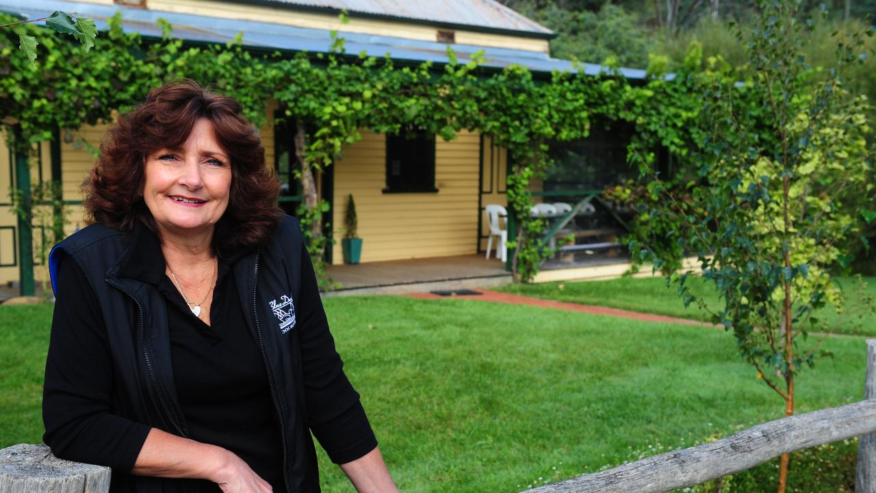 Lana Antony outside the Blue Duck Inn Hotel at Anglers Rest..