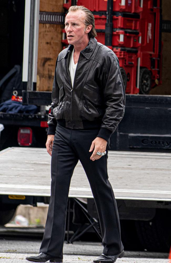 Christian Bale looked unrecognisable on the set of Amazon MGM Studios’ upcoming sports biopic Madden. Picture: Christopher Oquendo / MEGA TheMegaAgency.com