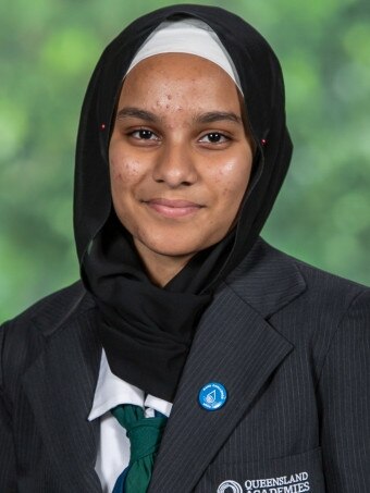 Naajiya Mohinudeen is one of 18 students from across the state who was appointed to the 2024 Qld Ministerial Student Advisory Council. Picture: Supplied