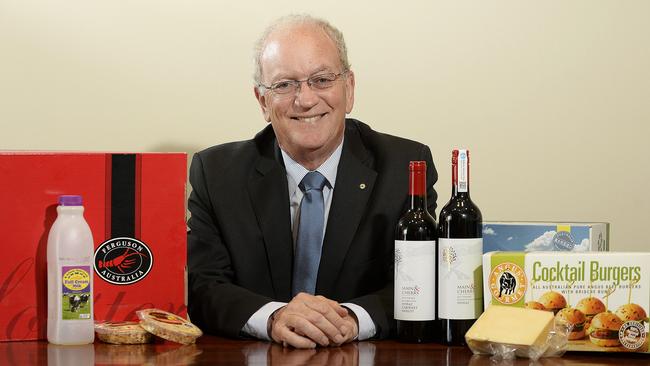 Beston Global Food Company chairman Dr Roger Sexton with some of the products.