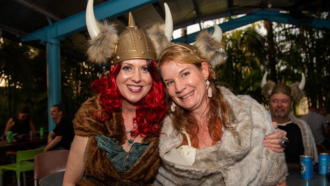 Shylee Roehrich and Karen Hawkes at the 2024 Dinah Beach Viking Funeral. Picture: Pema Tamang Pakhrin