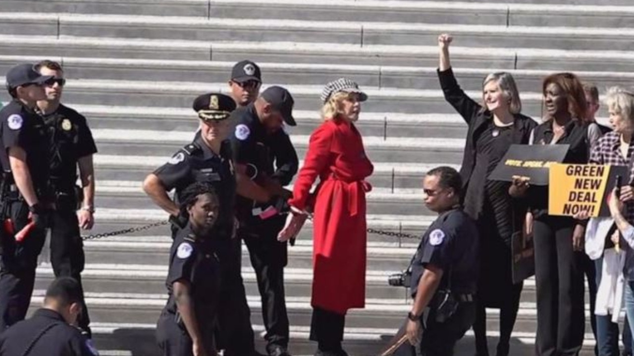 Jane Fonda arrested in Washington, DC. Picture: ABC News