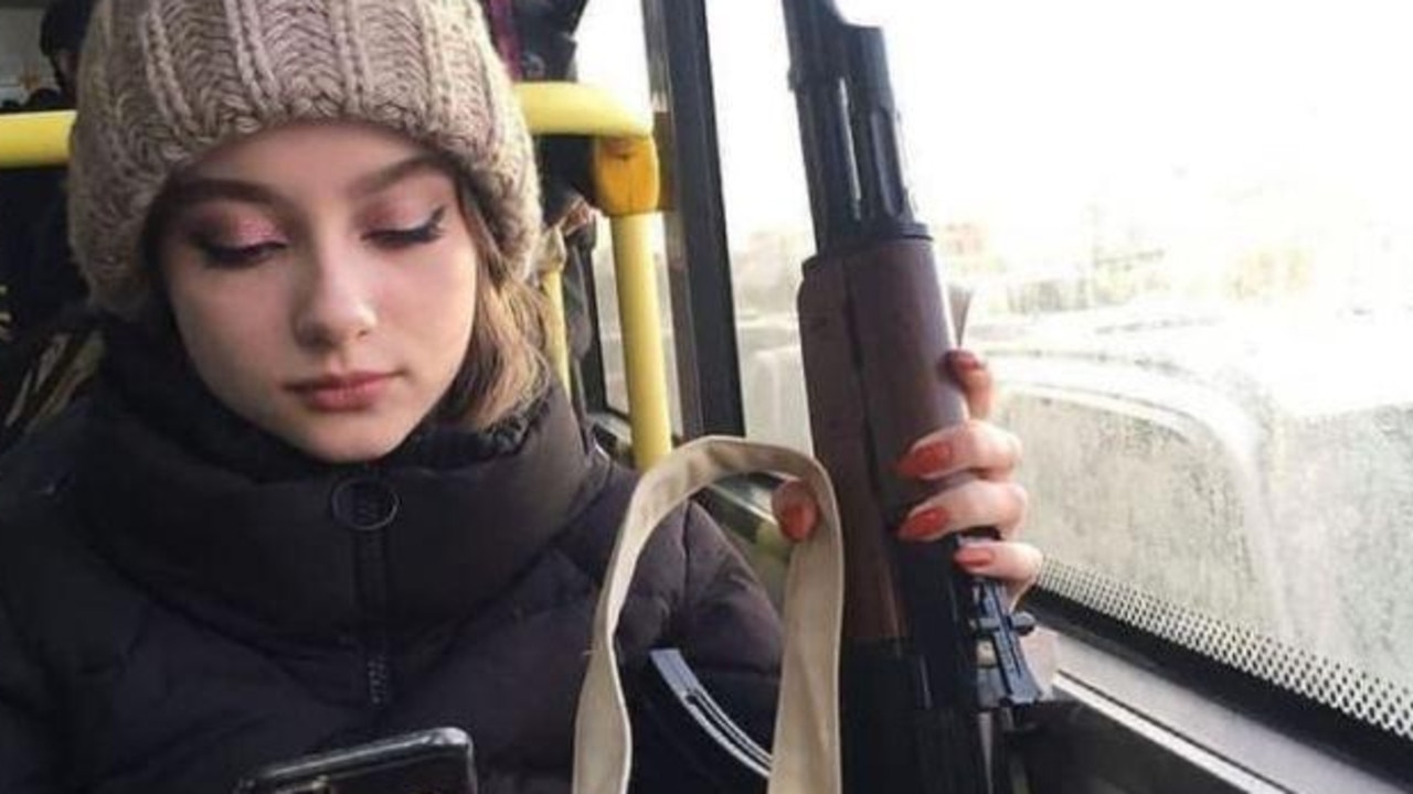 Just a girl … and her really big gun. Picture: LATR/Instagram