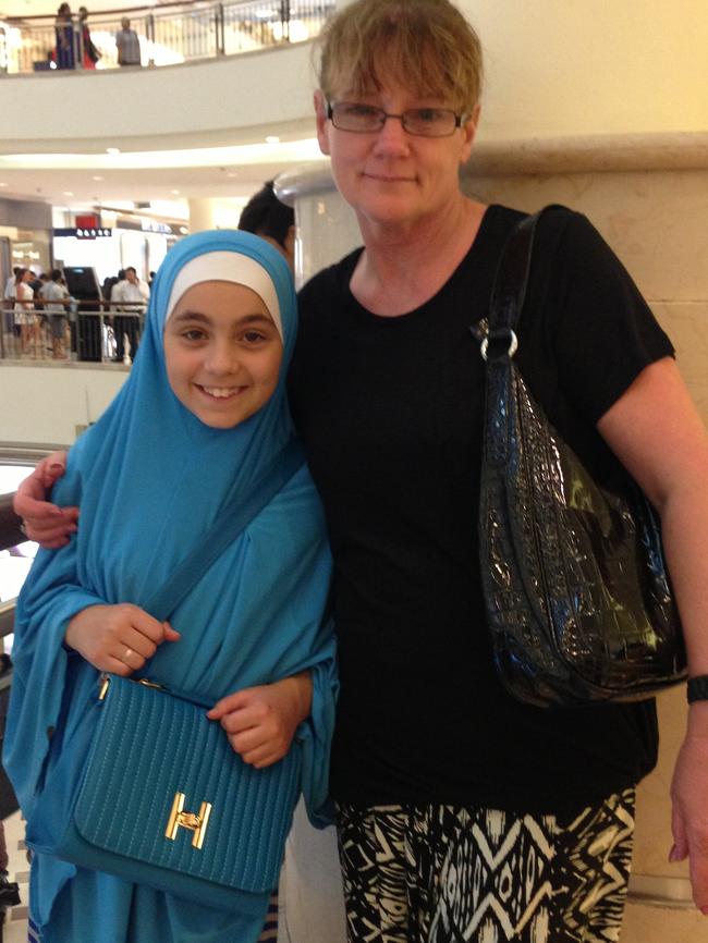 Zaynab Sharrouf with her grandmother Karen Nettleton.