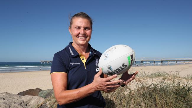 The Gold Coast Titans announced their NRLW captain ahead of the premiership season commencing on Saturday. NRLW coach Karyn Murphy at the Seaway. Picture Glenn Hampson