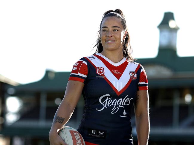 Isabelle Kelly, captain of the Sydney Roosters ahead of their NRLW home game at the SCG against the Dragons on August 3. Photo by Phil Hillyard/SCG(Image Supplied for Editorial Use only - **NO ON SALES** - Â©Phil Hillyard )