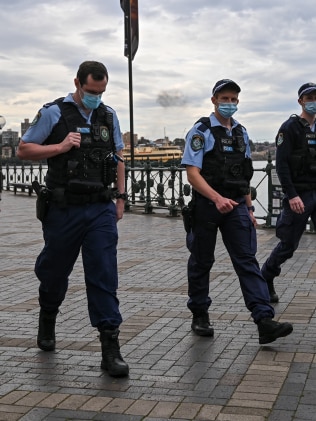 Premier Gladys Berejiklian has warned Sydneysiders to expect a greater police presence as officers crack down on compliance. Picture: Getty Images