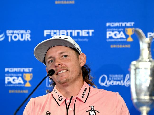 Cam Smith eyes off the Claret Jug he won this year. Picture: Bradley Kanaris/Getty Images