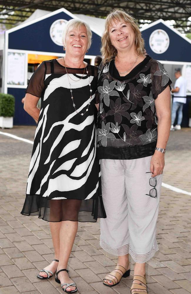 Christine Bormann and Virginia Buckley at Melbourne Cup Race Day, Caloundra. Picture: Patrick Woods.