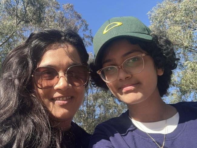 Riya Mahajan with her mother Sonali. Riya was diagnosed with aplastic anaemia and was successfully treated with a bone-marrow transplant. Picture: Supplied