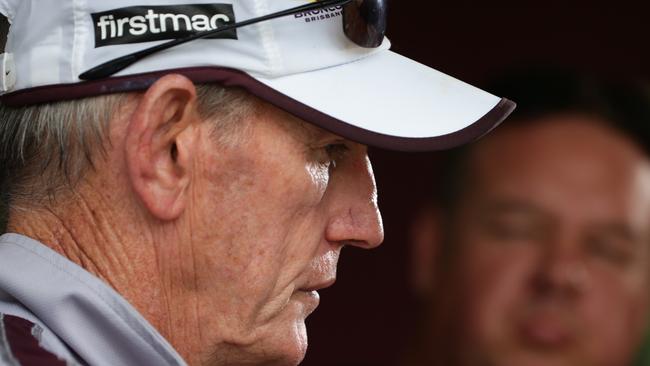 Coach Wayne Bennett. The Brisbane Broncos training at Red Hill. Pic Peter Wallis