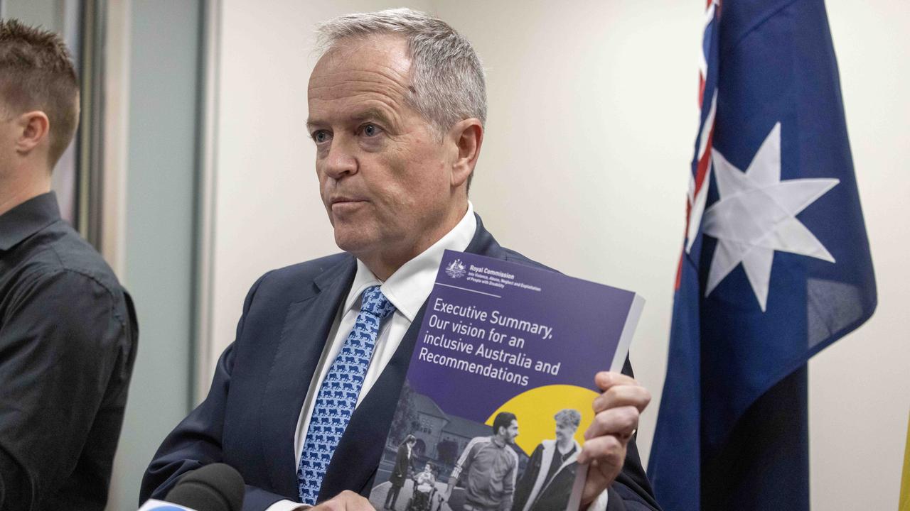 Mr Shorten said about 60 investigations into potentially fraudulent disability service providers were under way. Picture: NCA NewsWire/Emma Brasier