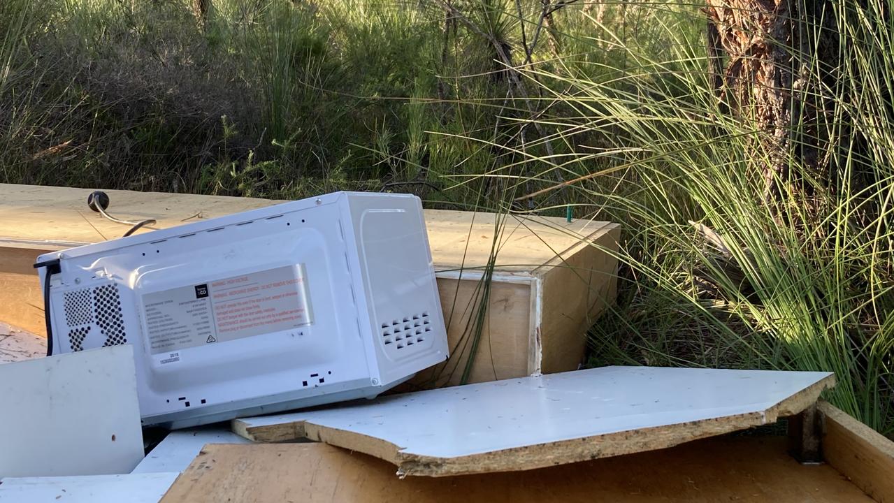 The dumped items included a microwave, a toaster and a kitchen sink.