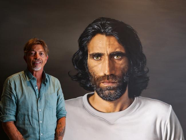 SYDNEY, AUSTRALIA - NewsWire Photos DECEMBER 16, 2020. Six time Archibald Prize Finalist Angus McDonald wins the 2020 Archibald Prize ANZ Peopleâs Choice award for his portrait of Behrouz Boochani a Kurdish - Iranian writer, poet, filmmaker and journalist at the NSW Art Gallery in Sydney Australia. Picture: NCA NewsWire / Gaye Gerard