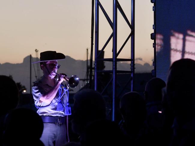 Anzac Day 2025. Dawn service Anzac Park Townsville. Musician Dani Rich. Picture: Evan Morgan