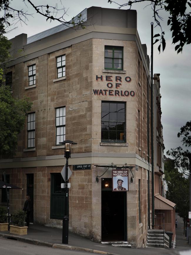 The Hero of Waterloo hotel at The Rocks.