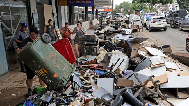 Molesworth Street after the floods. Picture: Toby Zerna