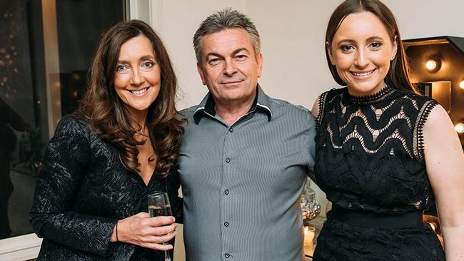 Karen Ristevski with her husband Borce Ristevski and daughter Sarah. Supplied