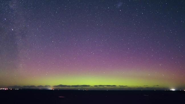 On March 1, 2013, the southern hemisphere was bombarded by a solar flare. As a result of the magnetic storm, an Aurora appeared. This image was takenfrom Balnarring Beach, Victoria, around 9.30pm. Picture: Paul Albers