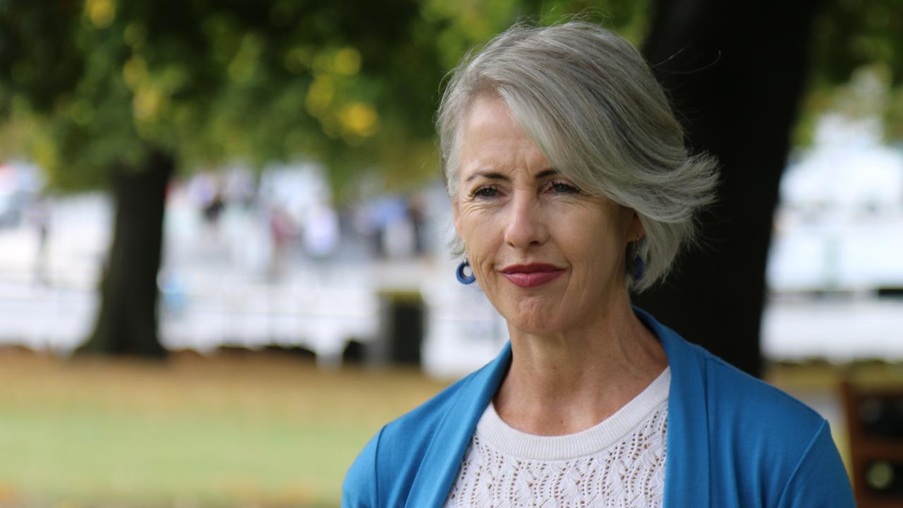 Greens MP Rosalie Woodruff on Parliament Lawns.