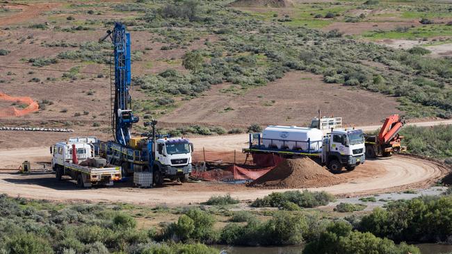 Drilling at the Leigh Creek Energy Project in South Australia.