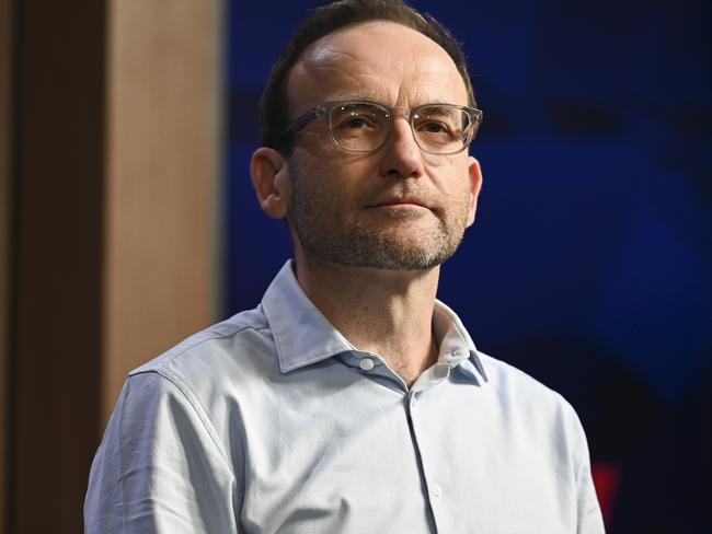 CANBERRA, Australia - NewsWire Photos - August 28, 2024: Adam Bandt, Australian Greens Leader addresses the National Press Club of Australia in Canberra on "The Greens' plan to take on corporate greed and build a better life for all of us". Picture: NewsWire / Martin Ollman