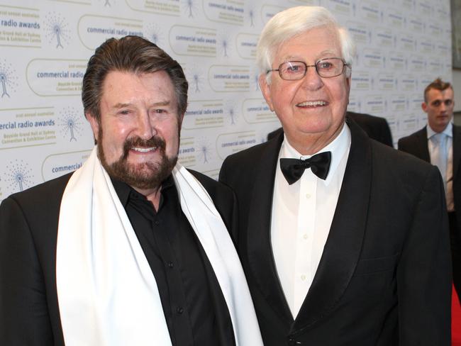 Derryn Hinch and Bob Rogers at the 2009 Australian Commercial Radio Awards.