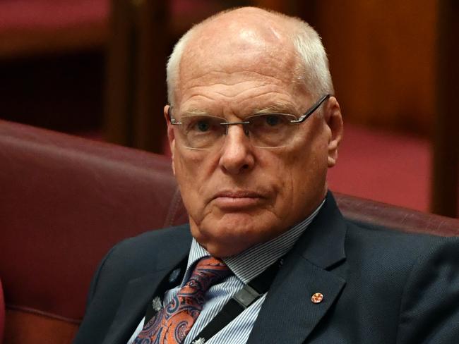 Liberal Senator Jim Molan during Question Time in the Senate chamber at Parliament House in Canberra, Monday, November 26, 2018. (AAP Image/Mick Tsikas) NO ARCHIVING