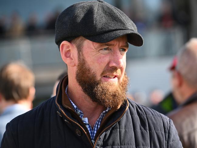 WARRNAMBOOL, AUSTRALIA - MAY 03: Trainer Ciaron Maher is seen during Galleywood Hurdle Day on May 03, 2023 in Warrnambool, Australia. (Photo by Vince Caligiuri/Getty Images)