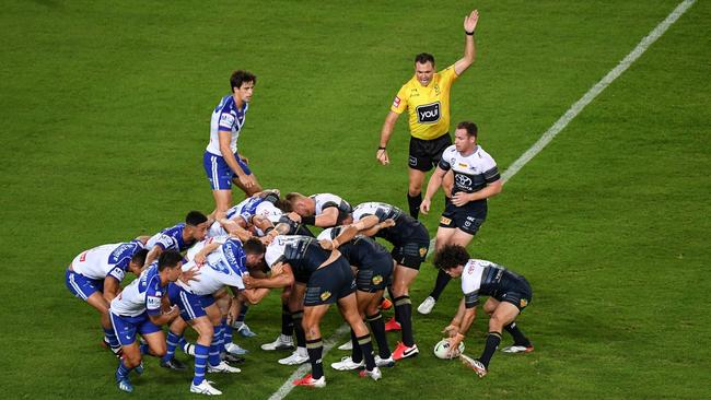 2020 NRL Round 02 - Canterbury-Bankstown Bulldogs v North Queensland Cowboys, ANZ Stadium, 2020-03-19. Digital image by Grant Trouville NRL Photos