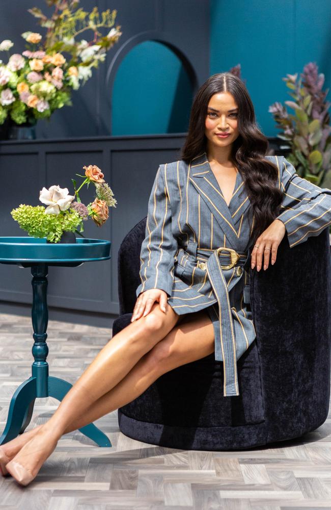 Shanina Shaik at Chadstone’s New York-inspired installation to launch the shopping centre’s autumn/winter collection. Picture: Regina Karon