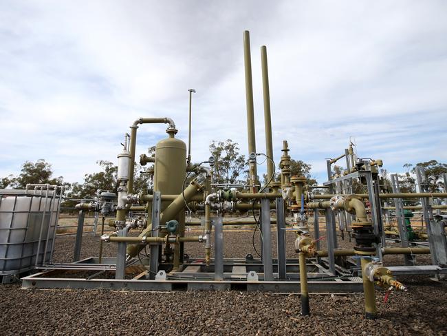 A gas well for the Santos Narrabri gas project. Picture: Nathan Edwards