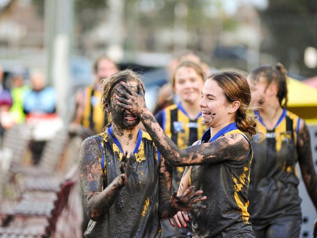 Girls just want to have fun in the South Metro Junior Football League.