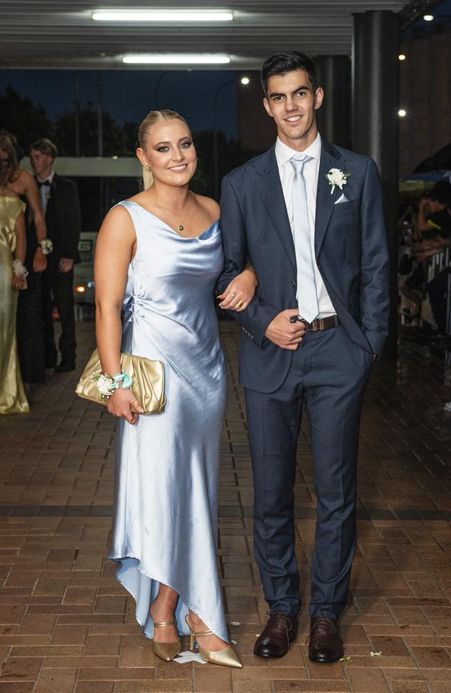 Charlotte Rhode partners Ben Miller to the Toowoomba Grammar School formal at Rumours International, Wednesday, November 13, 2024. Picture: Kevin Farmer