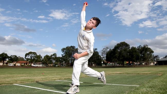 Riley has been playing cricket for as long as he can remember. Picture: Justin Sanson